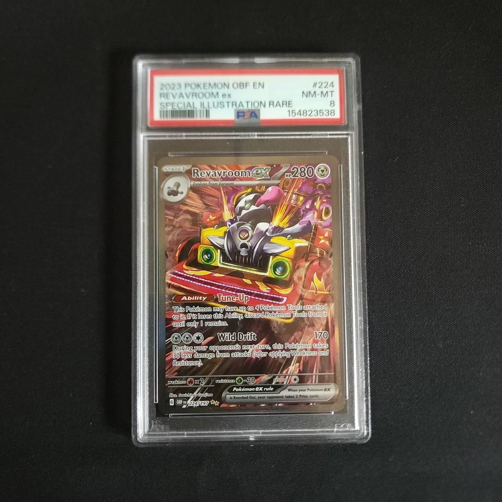 Revavroom EX 224 SIR Special Illustration Rare PSA 8 Pokemon Obsidian Flames